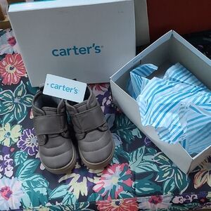 Carter's Brown Baby Walker Shoes Soft and Comfortable